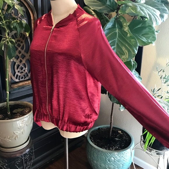 Wanderlust Ruby satin embroidered bomber jacket - Picture 5 of 8
